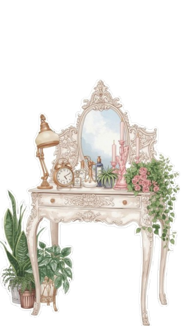 Vintage vanity wardrobe
